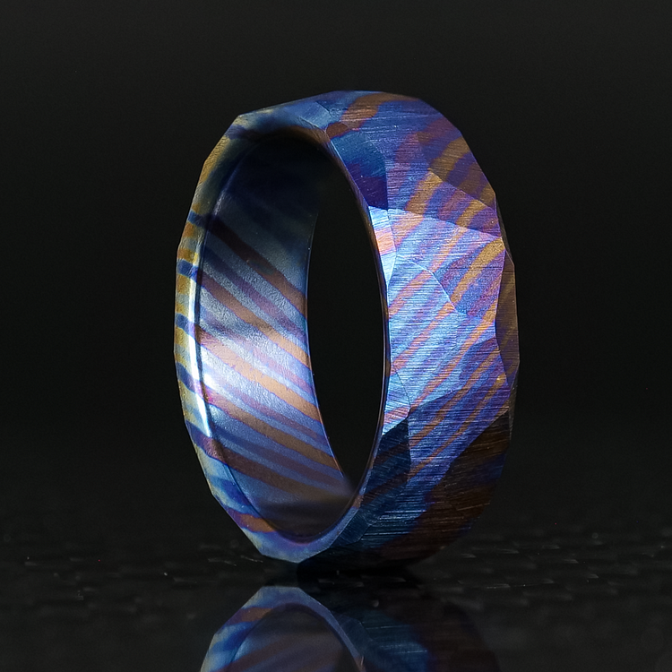 Obsidian Timascus Ring