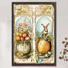 uk.everydayedeals (Limited Stock)Cross Stitch - 11ct Stamped - Retro Poster-Easter Egg Flower Rabbit (40*60cm)