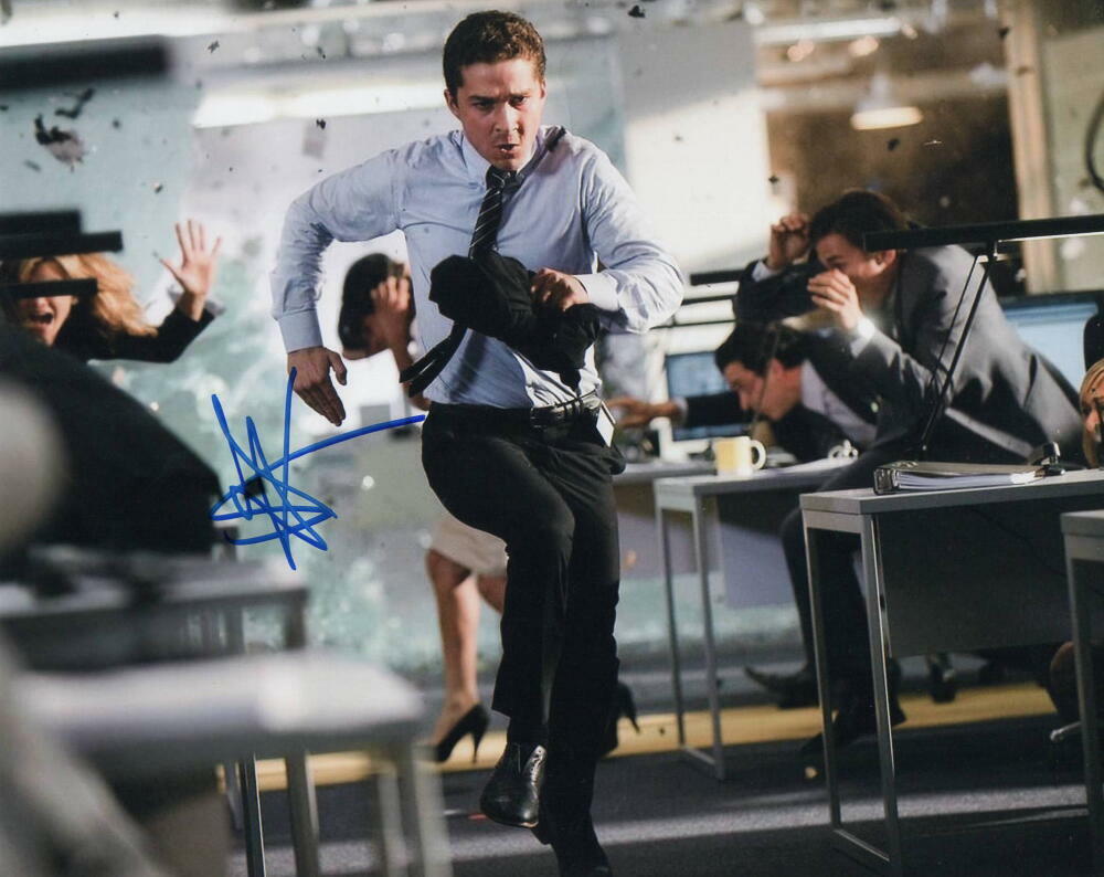 SHIA LABEOUF SIGNED AUTOGRAPH 8X10 Photo Poster painting - TRANSFORMERS, INDIANA JONES, FURY