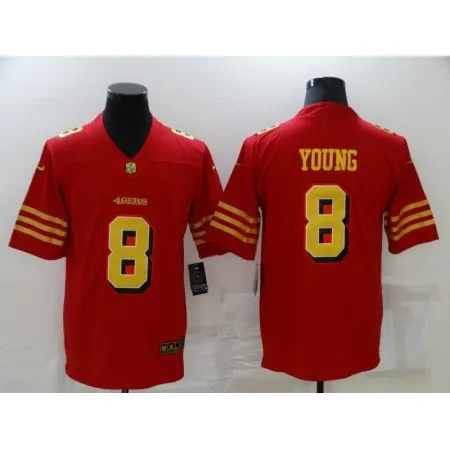 Men's San Francisco 49ers #8 Steve Young Red Gold Vapor Untouchable Limited Stitched Jersey