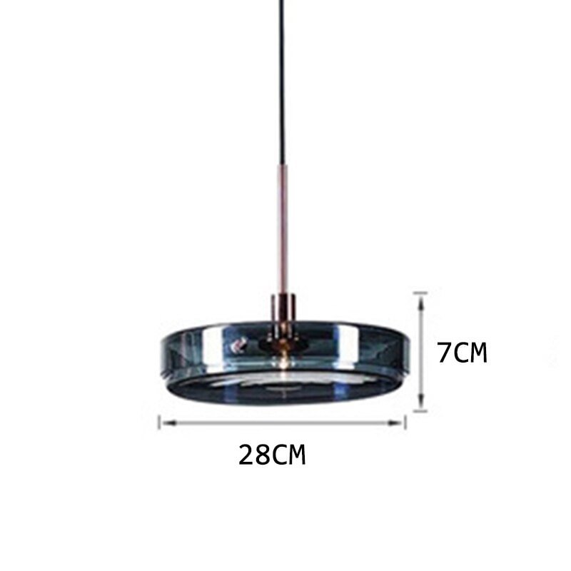 Nordic Creative LED Blue Glass Pendant Lights Lighting Postmodern Indoor Living Room Lamp Bedroom Bedside Decor Light Fixtures