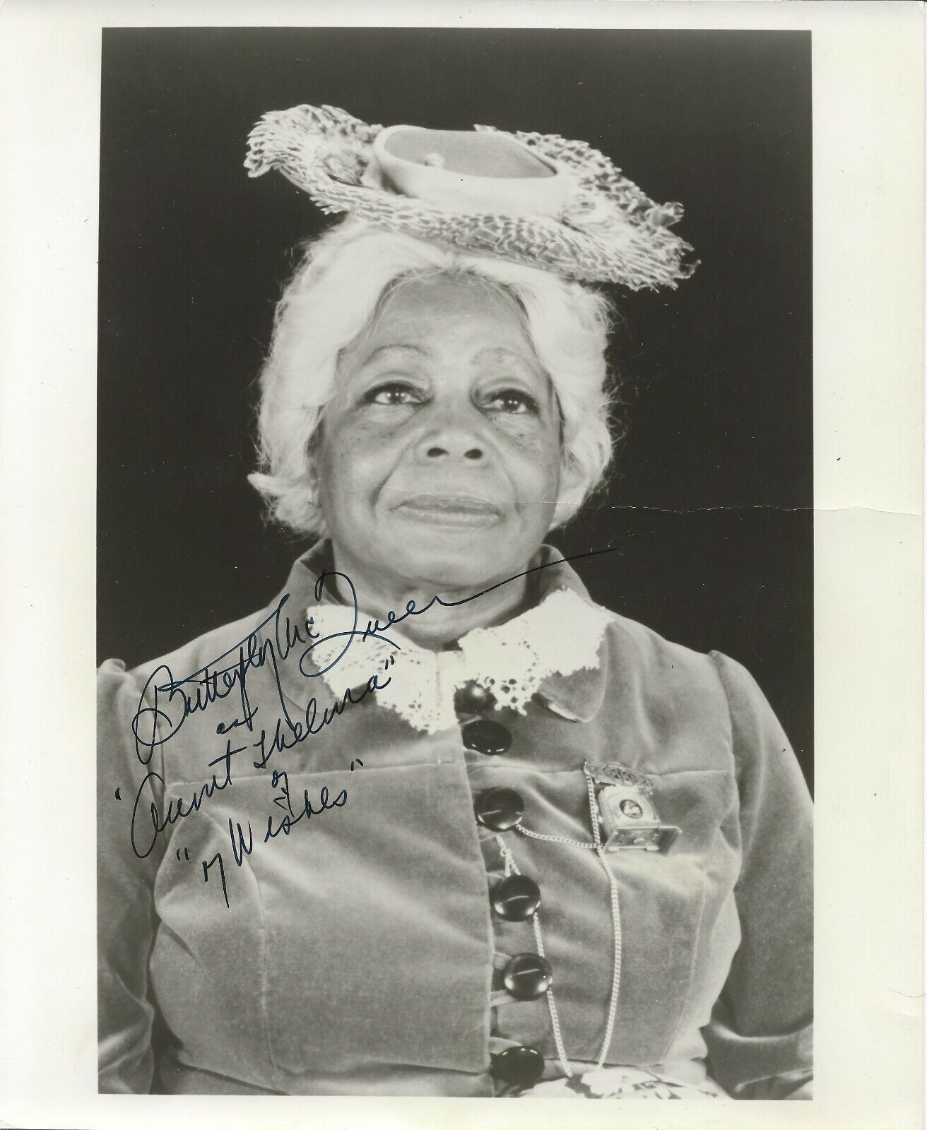 Butterfly McQueen REAL hand SIGNED Photo Poster painting COA Aunt Thelma 7 Wishes Gone With Wind