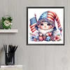 Diamond Painting-DIY Full Round Drill US Flag Star Gnome