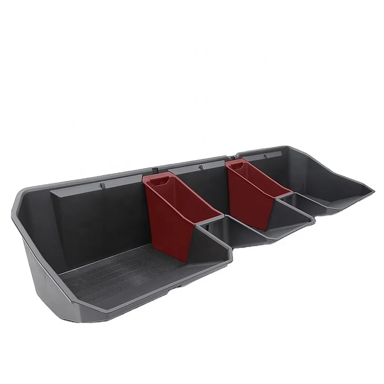 Rear Under-Seat Storage Box for 2024 Tesla Cybertruck Eco-friendly ABS Middle Detachable Storage Box for Tesla Accessories ITN Auto
