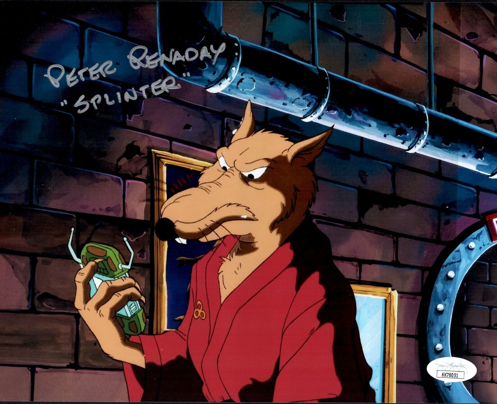 PETER RENADAY Signed TMNT MASTER SPLINTER 8x10 Photo Poster painting Autograph JSA COA Cert