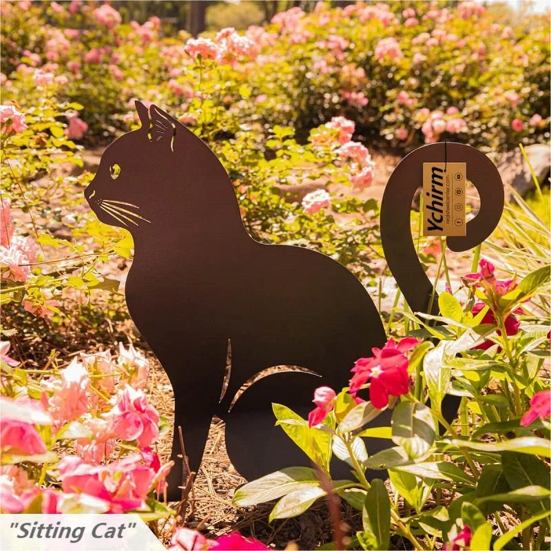  Adorable Metal Cats Decor -Garden Art -Buy 1 Set(3 Pack) Free Shipping