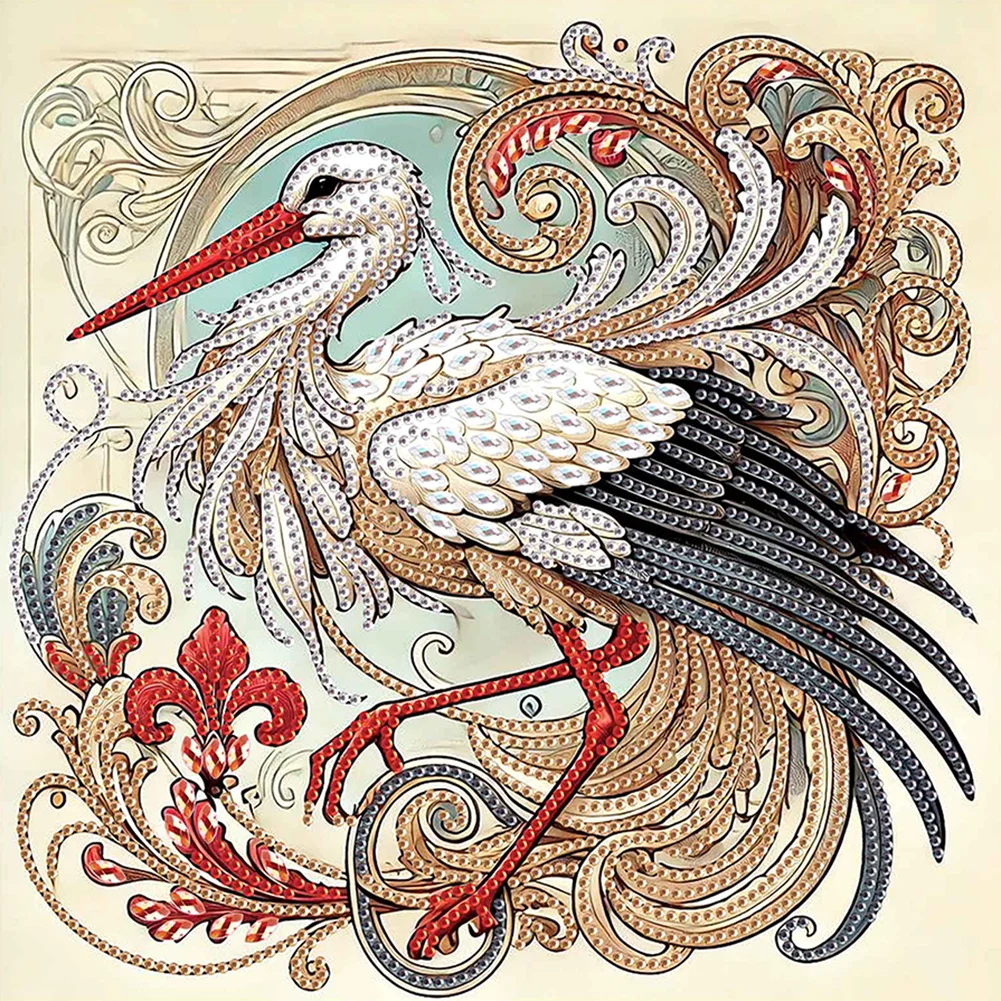 Diamond Painting - Partial Special Shaped Drill - Crane(Canvas|30*30cm)