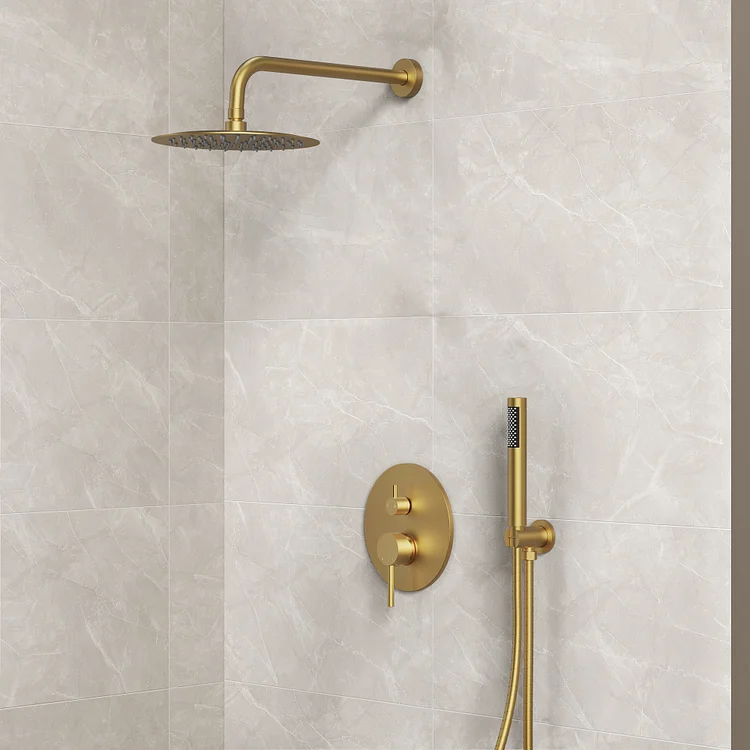 M6610GNI-10BL EVERSTEIN Reliable 10" High-Pressure Shower Combo with Handheld