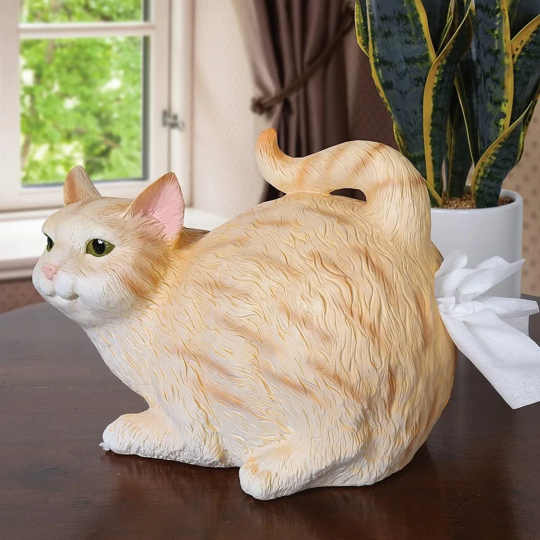 Cat Tissue Box Cartoon Creative Cat Butt Tissue Box