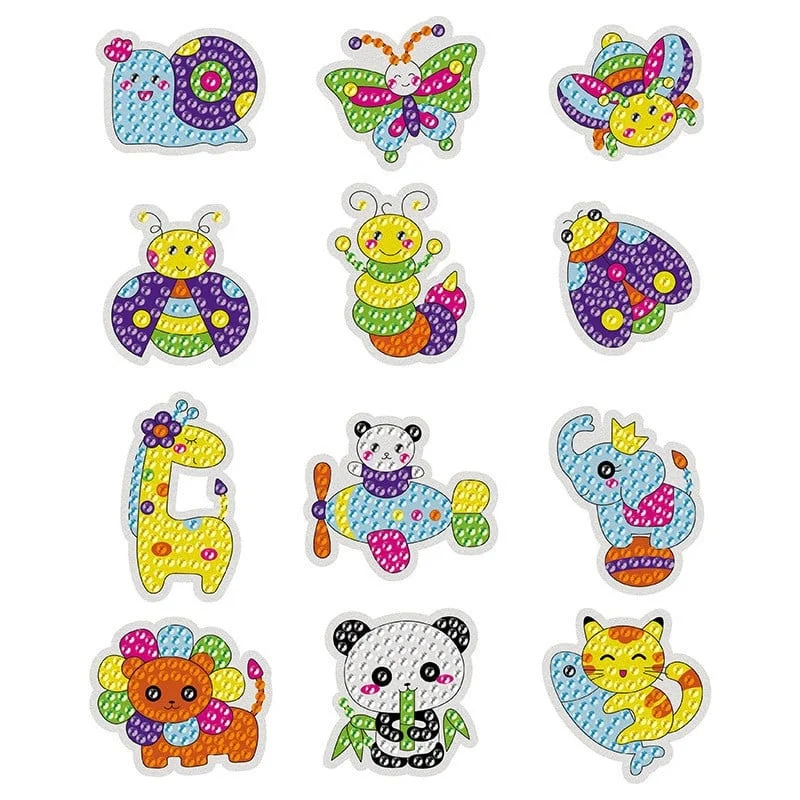 Last Day Promotion🔥- Diy Children's Free Stick Cartoon Painting