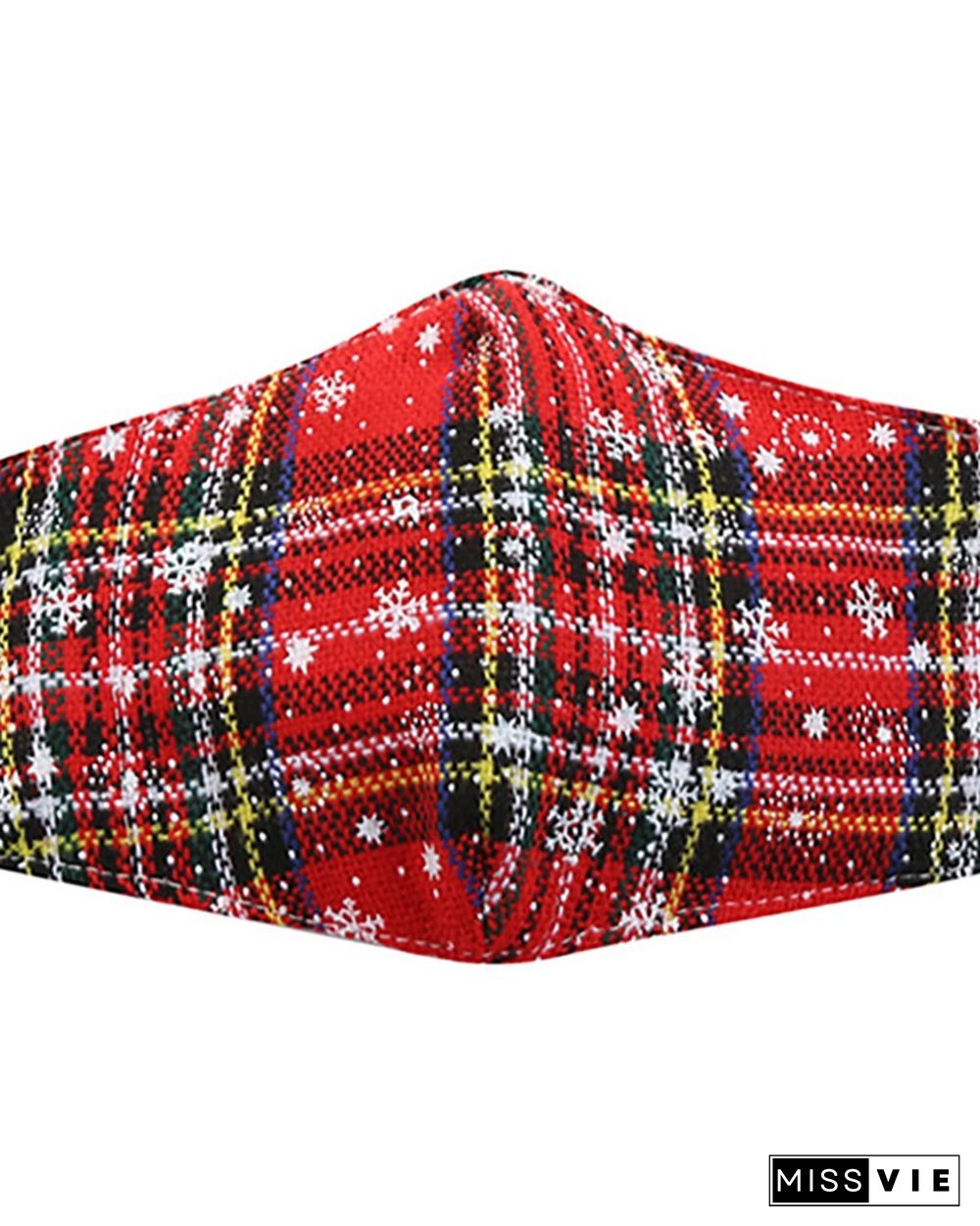 Christmas Plaid Snowflake Breathable Face Mask