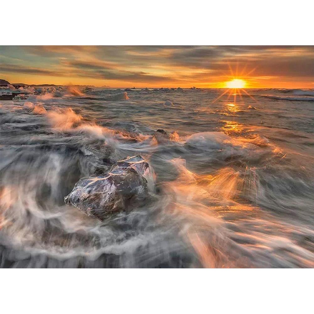 

Sunrise Sea Wave - Round Drill Diamond Painting - 30x40cm, 501 Original