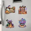 6Pcs Diamond Painting Acrylic Halloween Elements Magnets Kit