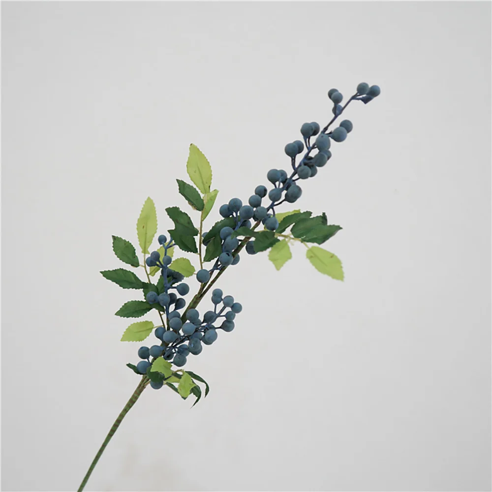 Simulation of small berries acacia green plant decoration props