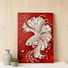 (30x40cm)DIY Pearl Painting Framed Koi Handmade Pearl Material Art Kit Living Room Decor