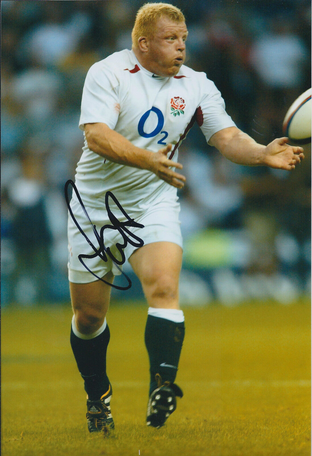 Dorian WEST Signed Autograph 12x8 Photo Poster painting AFTAL COA RUGBY England Leicester TIGERS