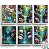6Pack Butterfly Waterfall-AB Drills Round Diamond Painting(35x45cm)