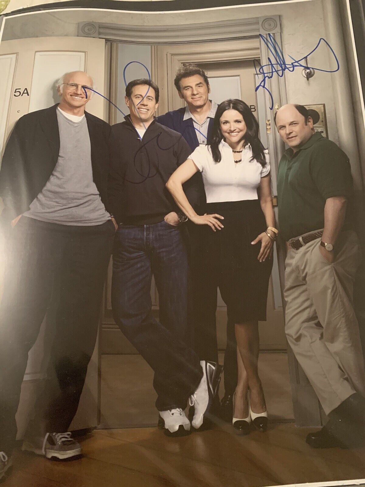 SEINFELD CAST SIGNED 16x20 Photo Poster painting COA JERRY JASON ALEXANDER