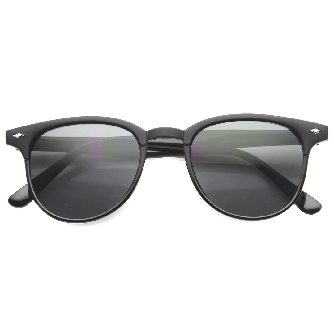 Retro Slim Temples Square Lens Horn Rimmed glasses 49mm