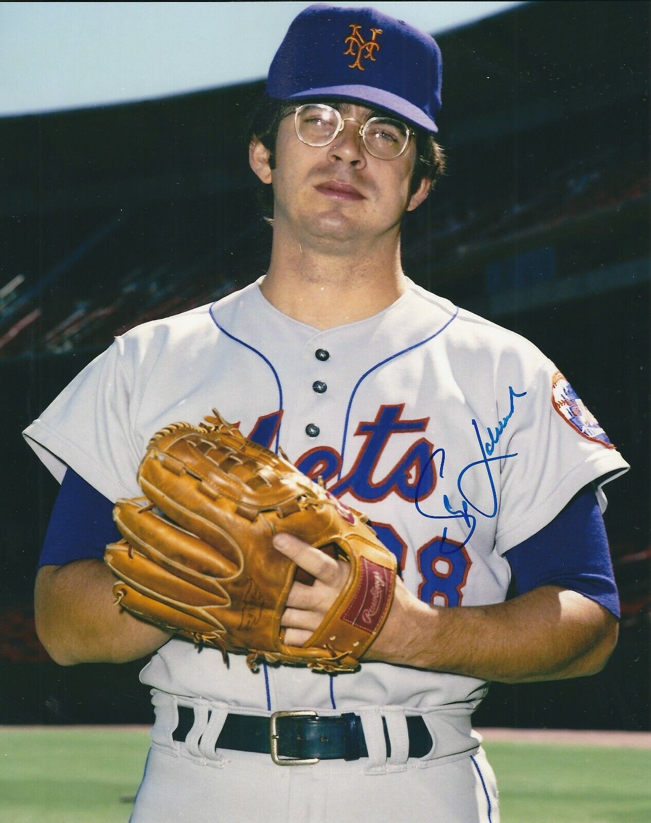 AUTOGRAPHED 8x10 SKIP LOCKWOOD New york Mets Photo Poster painting W/COA