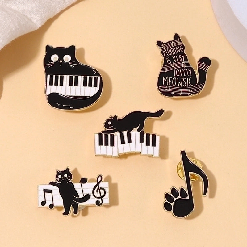 Minimalist Pin Cat Alloy Stoving Varnish Unisex Brooches