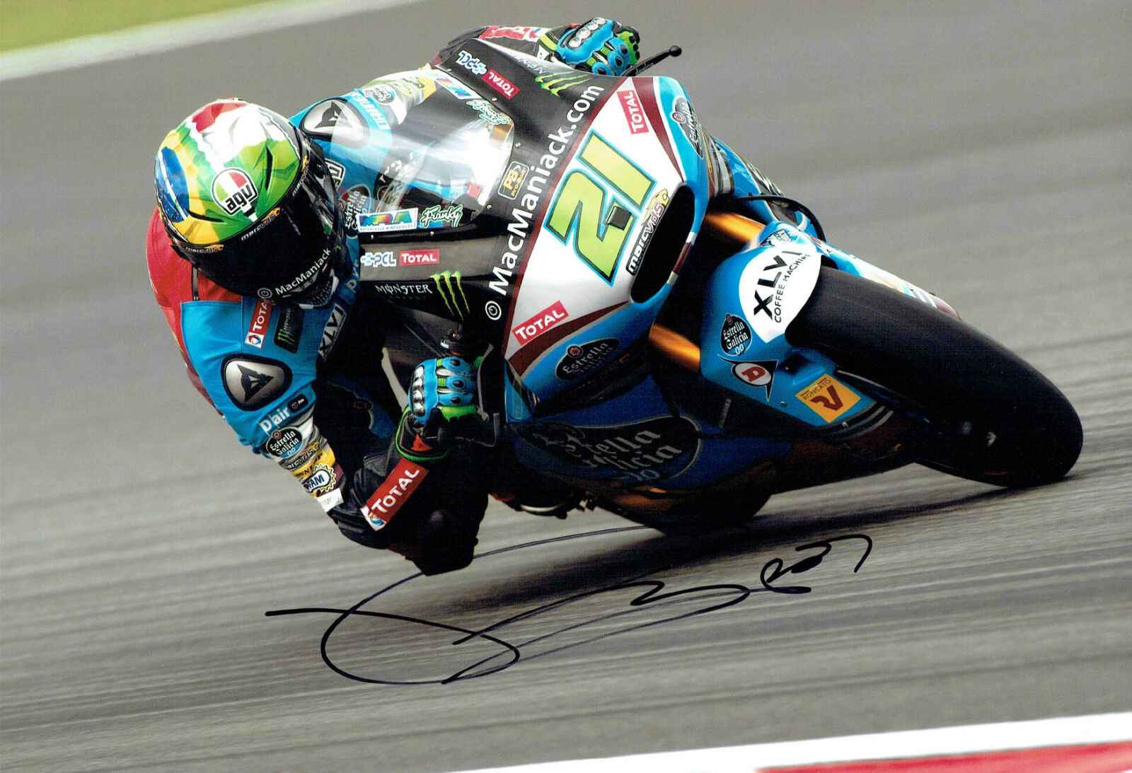 Franco MORBIDELLI 2017 SIGNED Autograph MOTOGP Marc VDS 12x8 Photo Poster painting D AFTAL COA