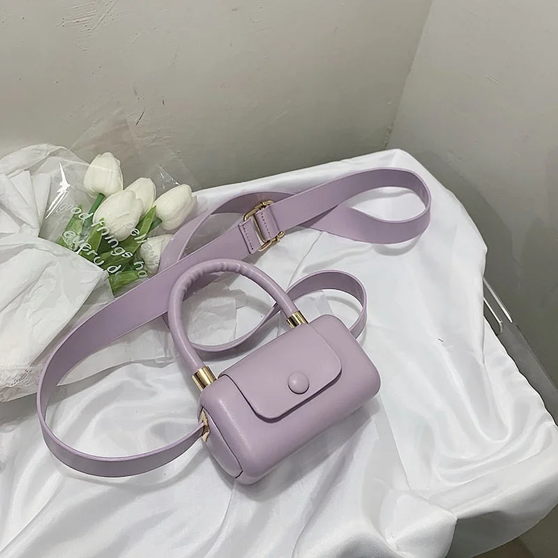 Candy colors Square Tote bag 2021 Summer New PU Leather Women's Designer Handbag Solid color Mini Shoulder Messenger Bag Purses