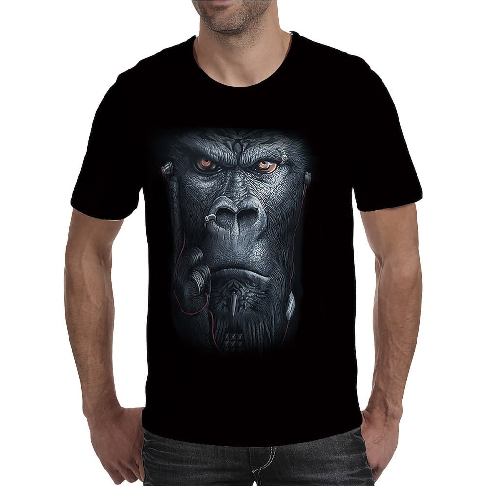 3D Graphic Short Sleeve Shirts Animal