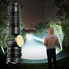 20W LED+COB High Power Flashlight Waterproof Zoomable Outdoor Bright Flashlight