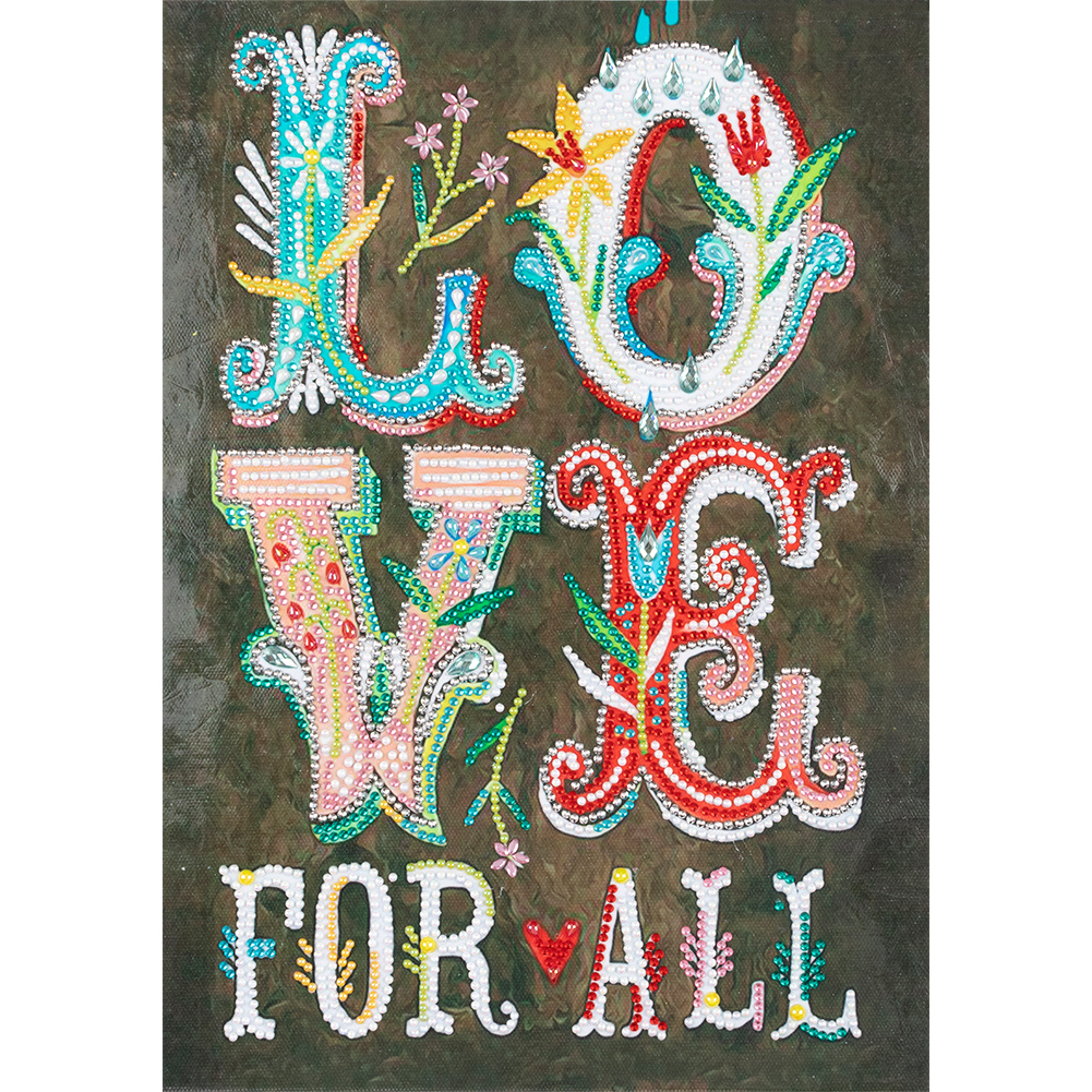 

English Words - Special Shaped Diamond Painting - 30*40CM, 501 Original