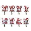 8Pcs Christmas Gnome Diamond Art Hanging Hooks Diamond Painting Hooks DIY Crafts