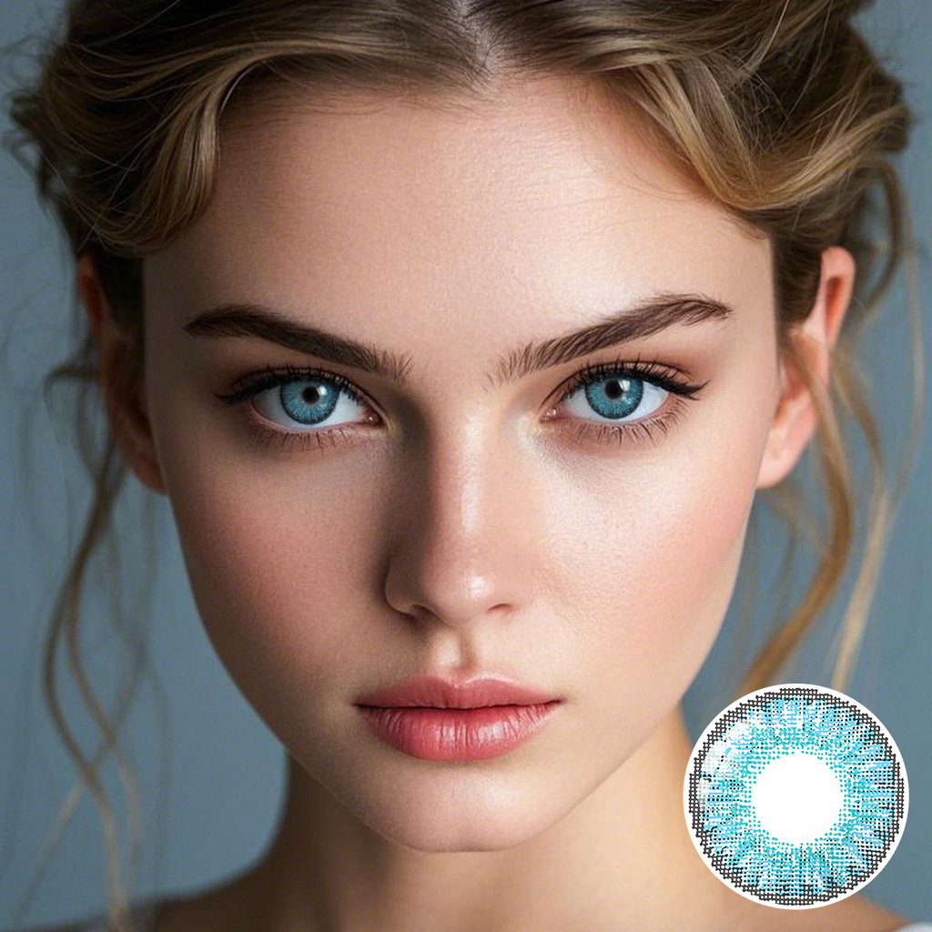 3 Tone BRILLIANT BLUE Colored Contact Lenses