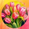 Mid-year Promotion 6Pcs/set Diamond Painting-DIY Full Round Drill Flower(30*30cm)