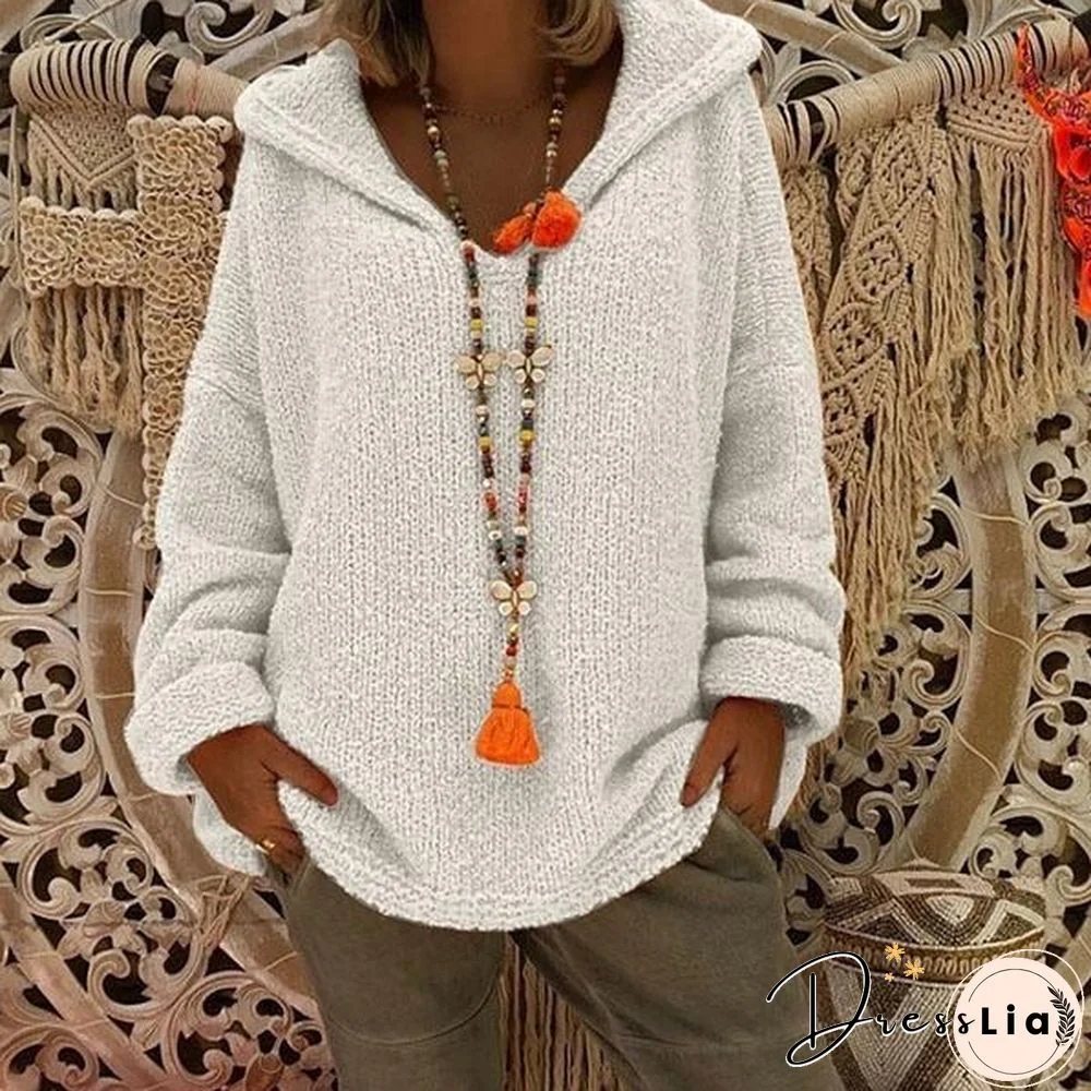 Women Loose Hooded Sweaters