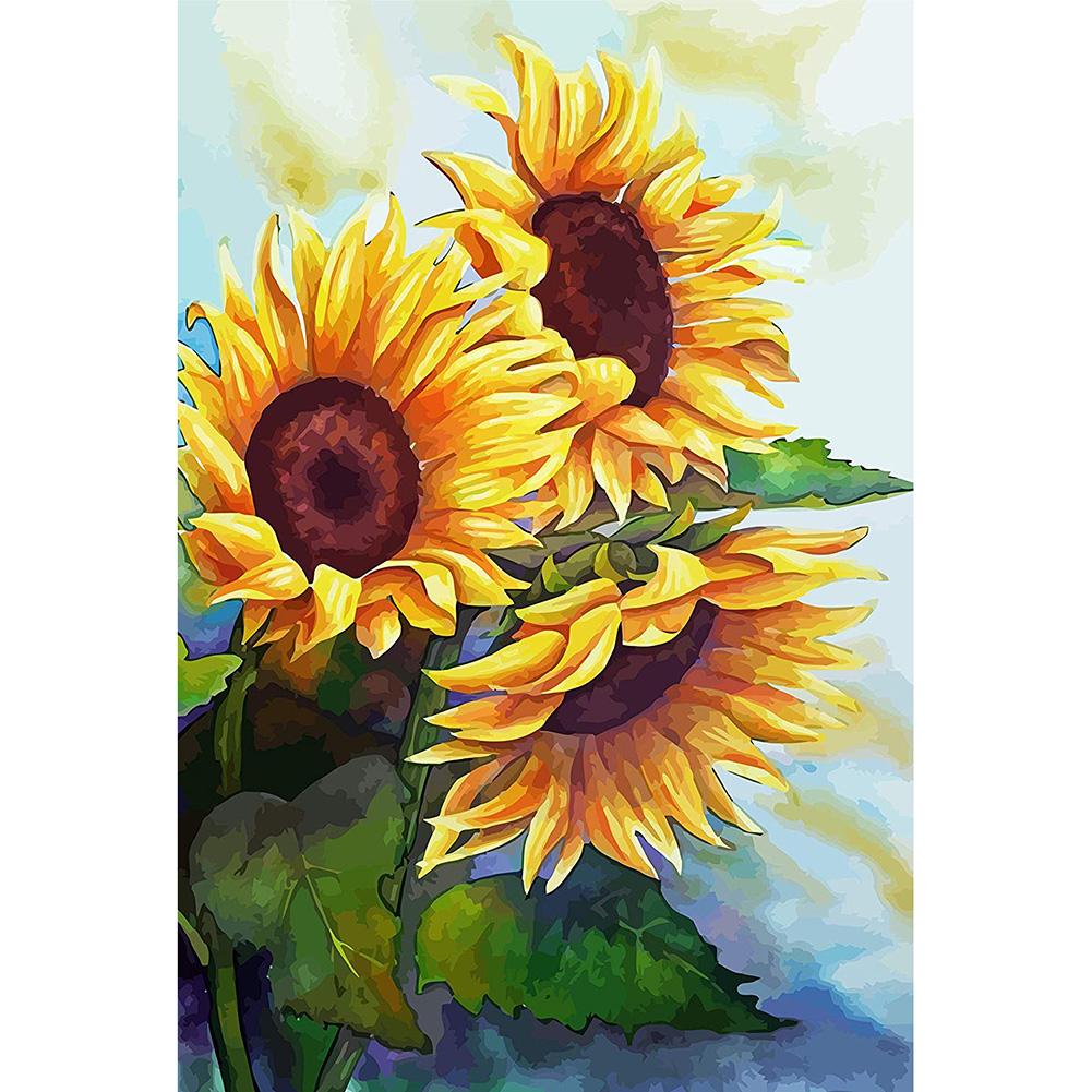 

30*40CM - Sunflower - Round Drill Diamond Painting, 501 Original