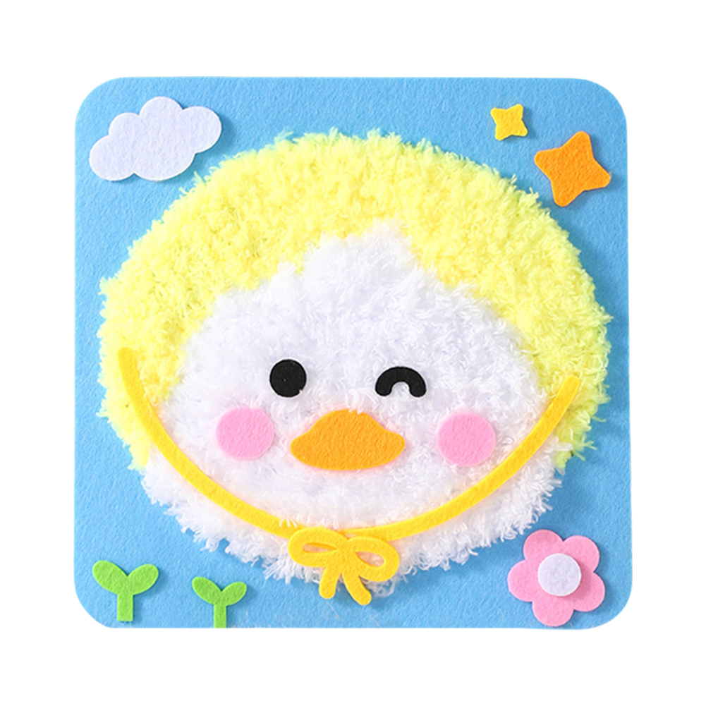 DIY Embroidery Doll Set Cartoon Animal Sewing Craft Kit DIY Arts Crafts (Duck)