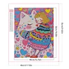 Mädchen Katze 5d DIY volle runde partielle ab Bohrer Dimond Gemälde Wohnkultur 45x55cm