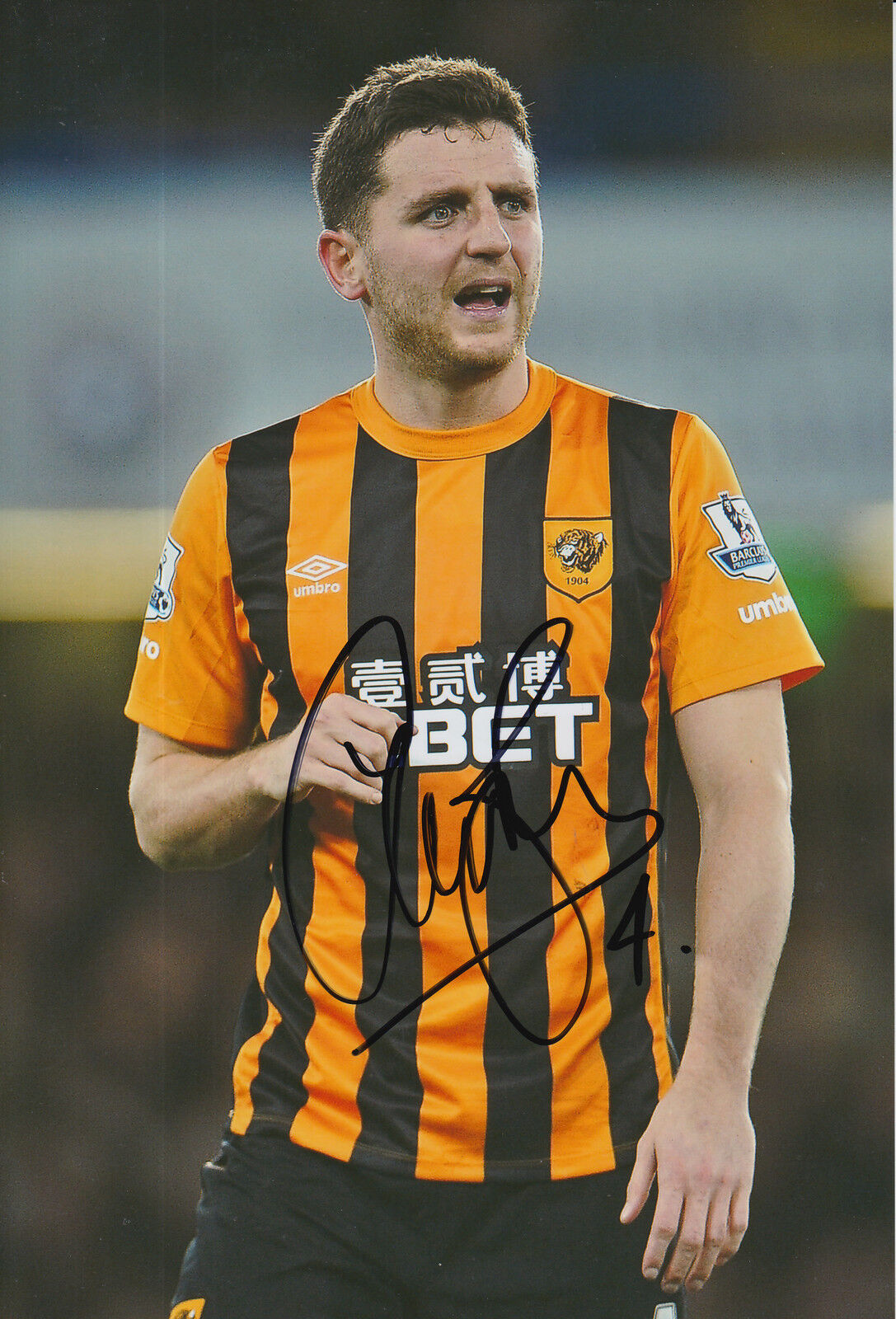 HULL CITY HAND SIGNED ALEX BRUCE 12X8 Photo Poster painting.