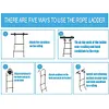 4 Step Boat Rope Ladder Folding Marine Rope Ladder Portable Rope Boarding Ladder
