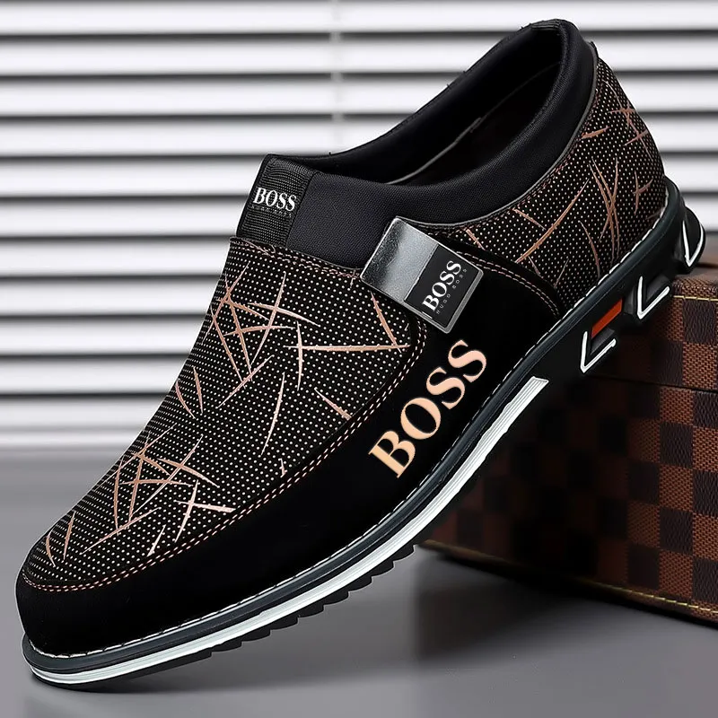 Męskie skórzane buty biznesowe BOSS