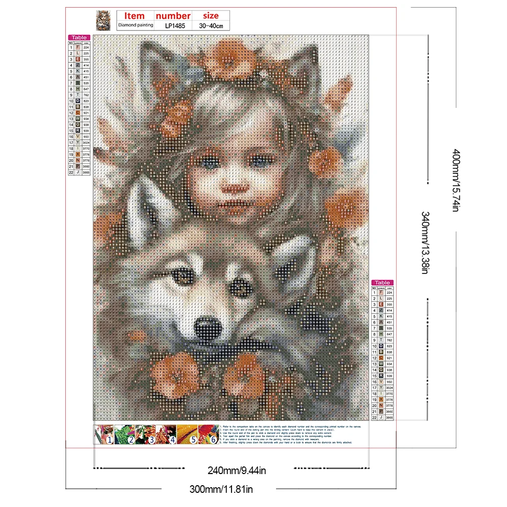Diamond Painting - Full Round Drill - Cute Pet Girl(Canvas|30*40cm)