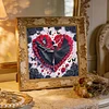 Diamond Painting-DIY Crystal Rhinestone Black Rose Heart Dance Girl(Box Packaging)