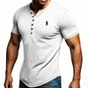 Men's Casual Button V-Neck T-Shirt