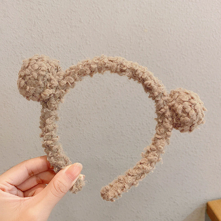 Cute Girl Simple Fur Headbands - Gotamochi Kawaii Shop, Kawaii Clothes