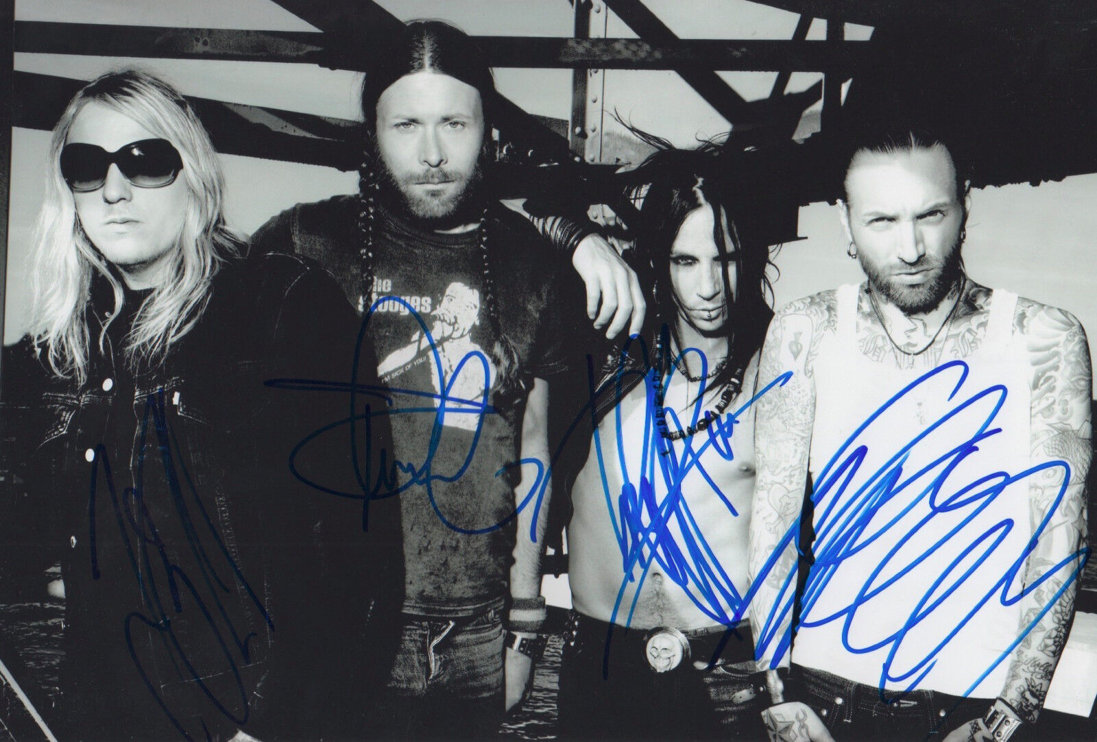 Backyard Babies full signed 8x12 inch Photo Poster painting autographs