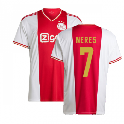 2022-23 Ajax David Neres 7 Home Shirt Top Kit