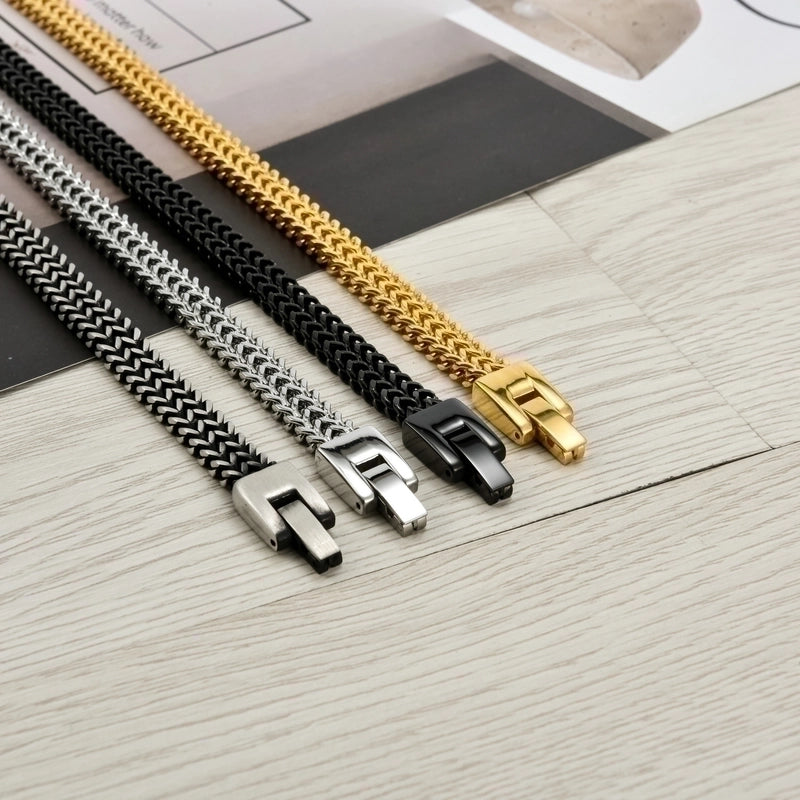 Hip-hop Geometric Titanium Steel Plating Men’s Bracelets