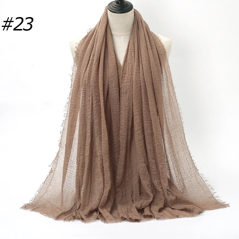 20 Pieces Fashion Solid Color Cotton Pashmina Scarves