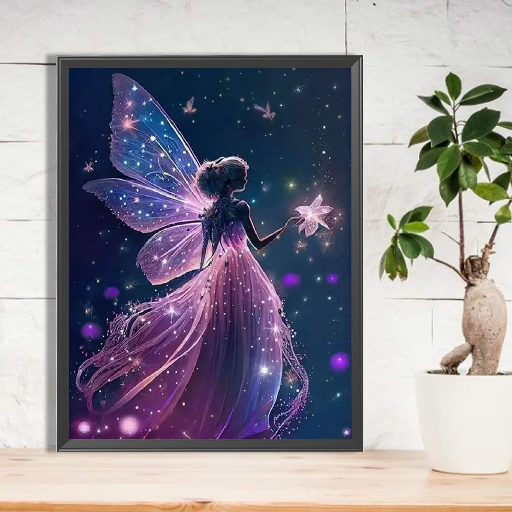 Diamond Painting - Full Round Drill - Butterfly Fairy(30*40cm)