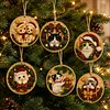 6pcs/set DIY Diamond Special Shape Pearl Art Hanging Wooden Christmas Tree Ornament Kit